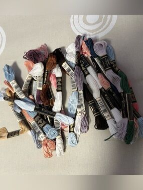 25 skeins of DMC floss-NEW-Various colors